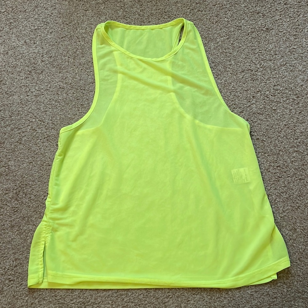 Yellow athletic workout tank